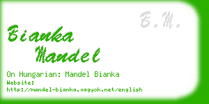 bianka mandel business card